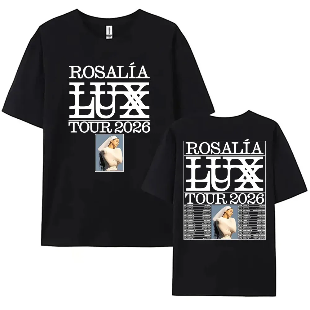 Rosalia Rosalia LUX Tour 2026 Global Tour Mercah camiseta mujeres hombres camisetas de algodón suelta ropa de calle femenina nueva moda camiseta de gran tamaño