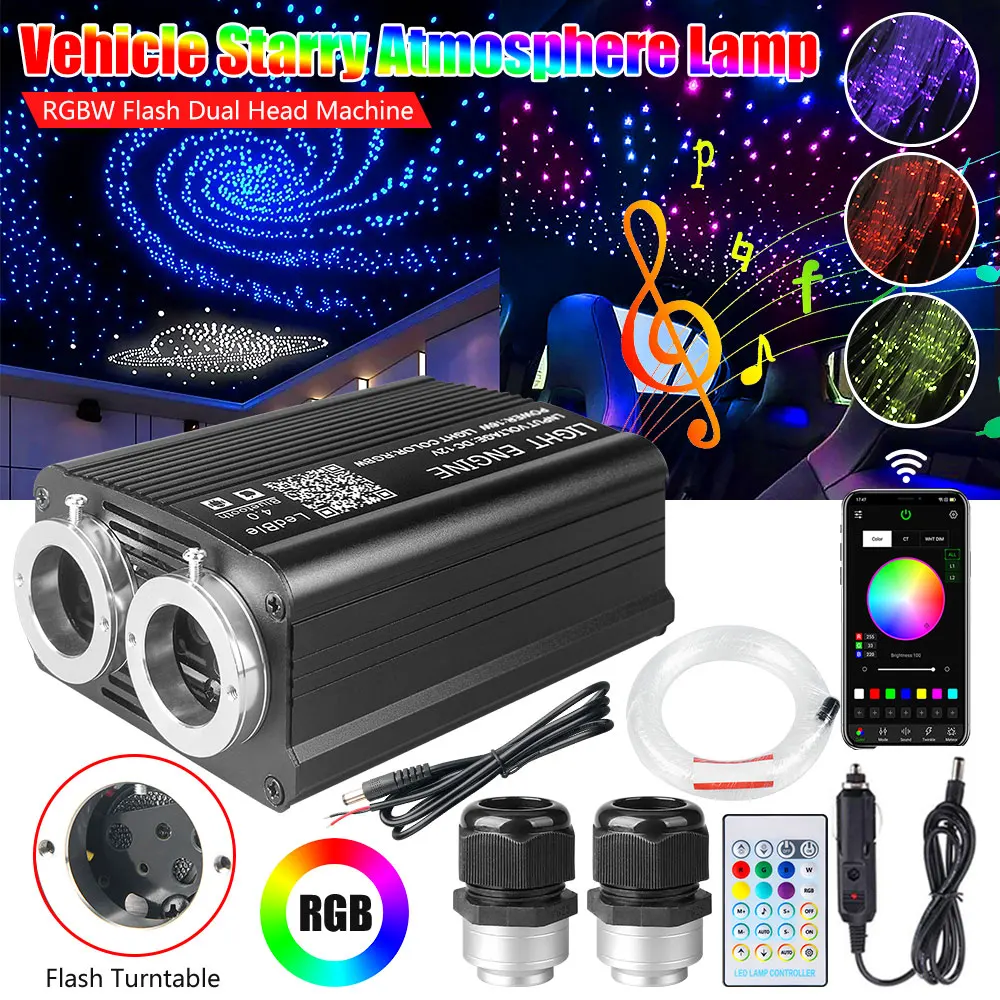 

Starry Sky 32W Fiber Optic Star Ceiling Lights Twinkle APP Control Atmosphere Ceiling Roof Car Star for Car Home Party