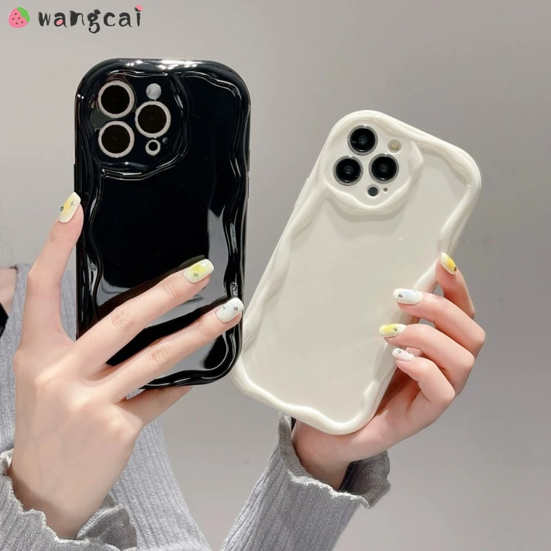 Cute Cream Wave Casing For Realme 10 Pro Plus 9i 9 Pro V25 GT3 GT Neo5 GT2 Neo 3T Neo2 Q5 Pro Phone Case Simple Cases Back Cover