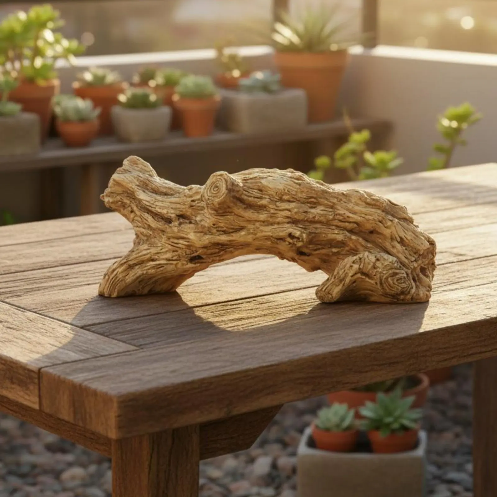 Resin Tree Base Pot Natural Look Faux Tree Base Planter Driftwood Wooden Planter Retro Style Rustic Wooden Flower Pot Creative