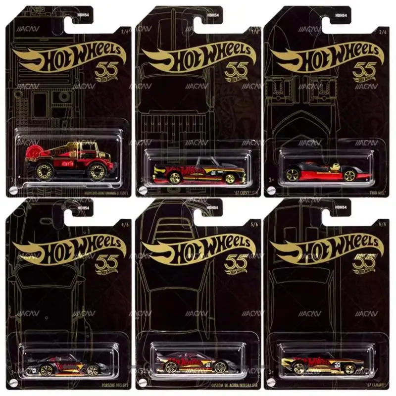 Hot Wheels 54Th 55Th 56Th Anniversary Pearl & Chrome Limited Edition collezione speciale 1/64 Diecast modello di auto giocattolo per ragazzo Hdh54