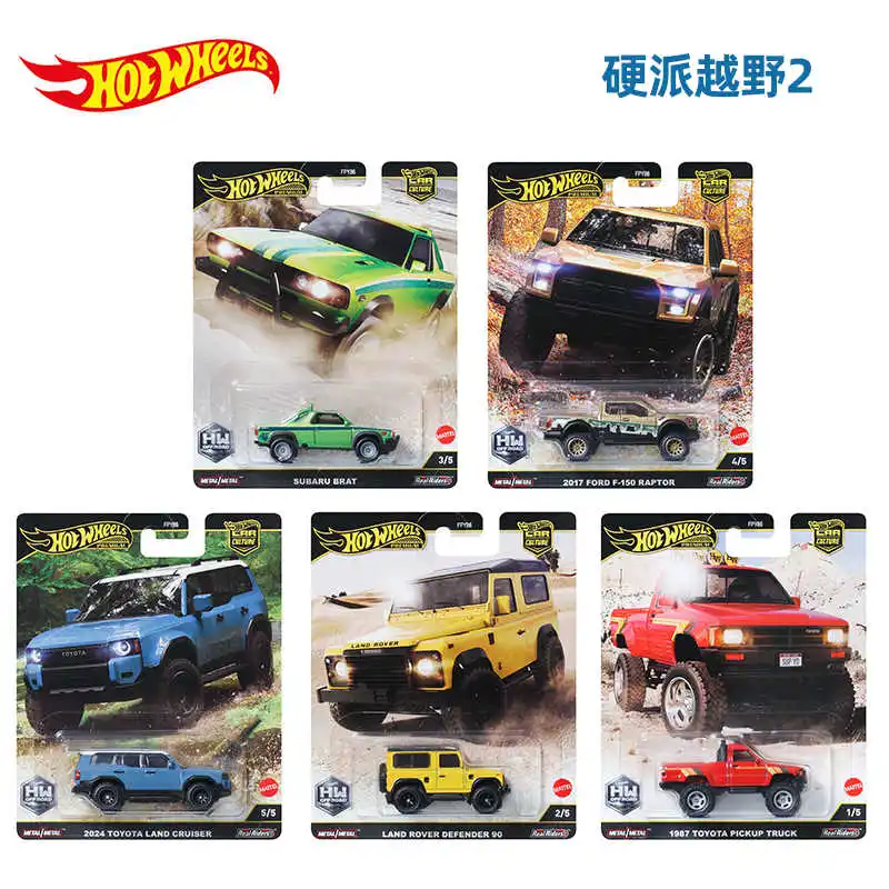 

Hot Wheels Car Culture Series Hardcore Off-Road 2, Toyota, Land Rover, Subaru, Children'S Toy Collection Car, Boys' Gifts