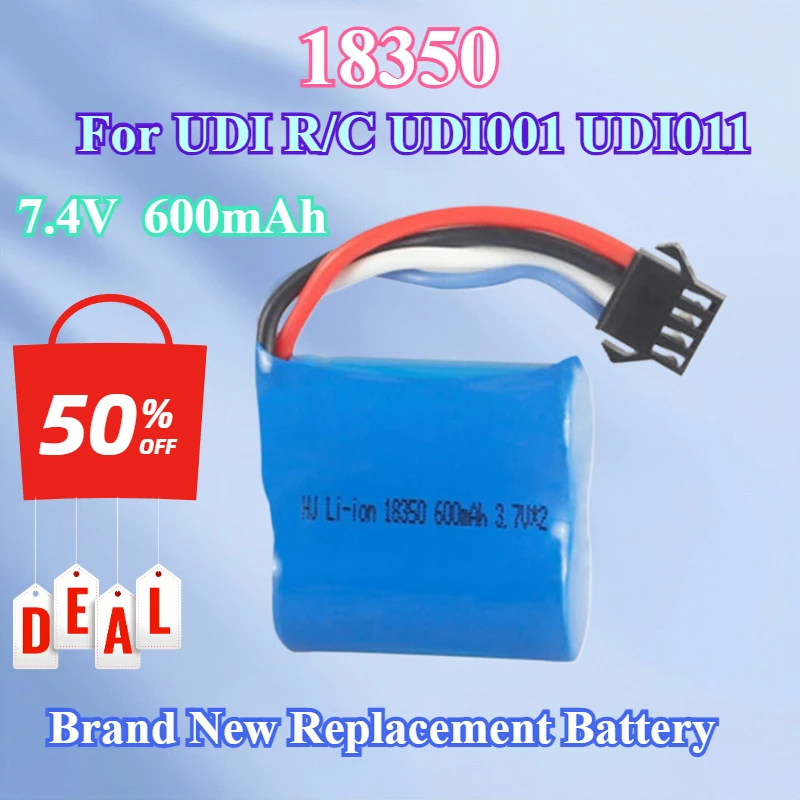 

Brand New 7.4V 600mAh 18350 Lipo Battery For UDI R/C UDI001 UDI011 Venom Speed Boat Li-ion SM-4P Replacement Battery