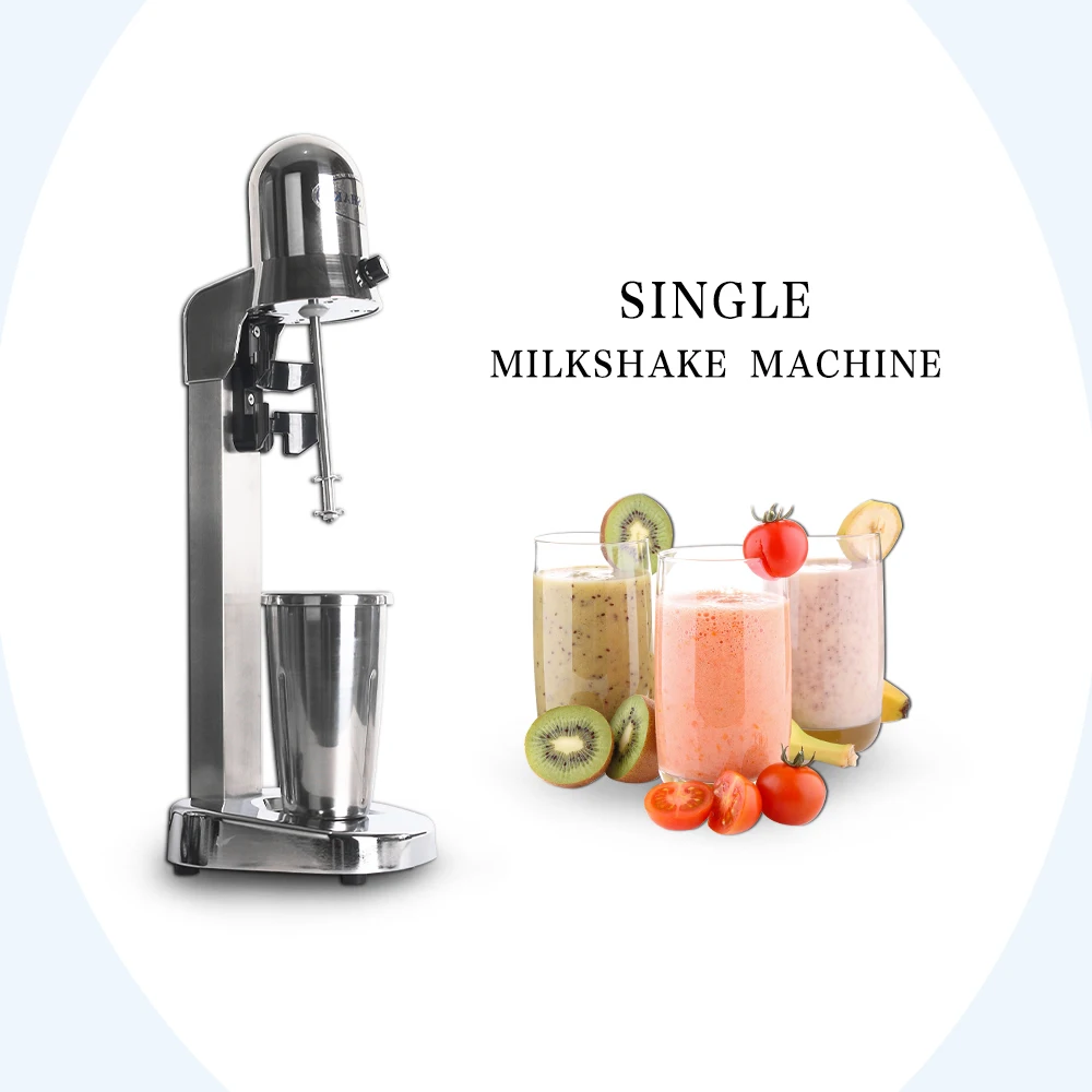 Single Double Head Milkshake Machine Stainless Steel Bubble Tea Stirring Mixer 850ml Per Cup Commercial Smoothie Blender Drinks