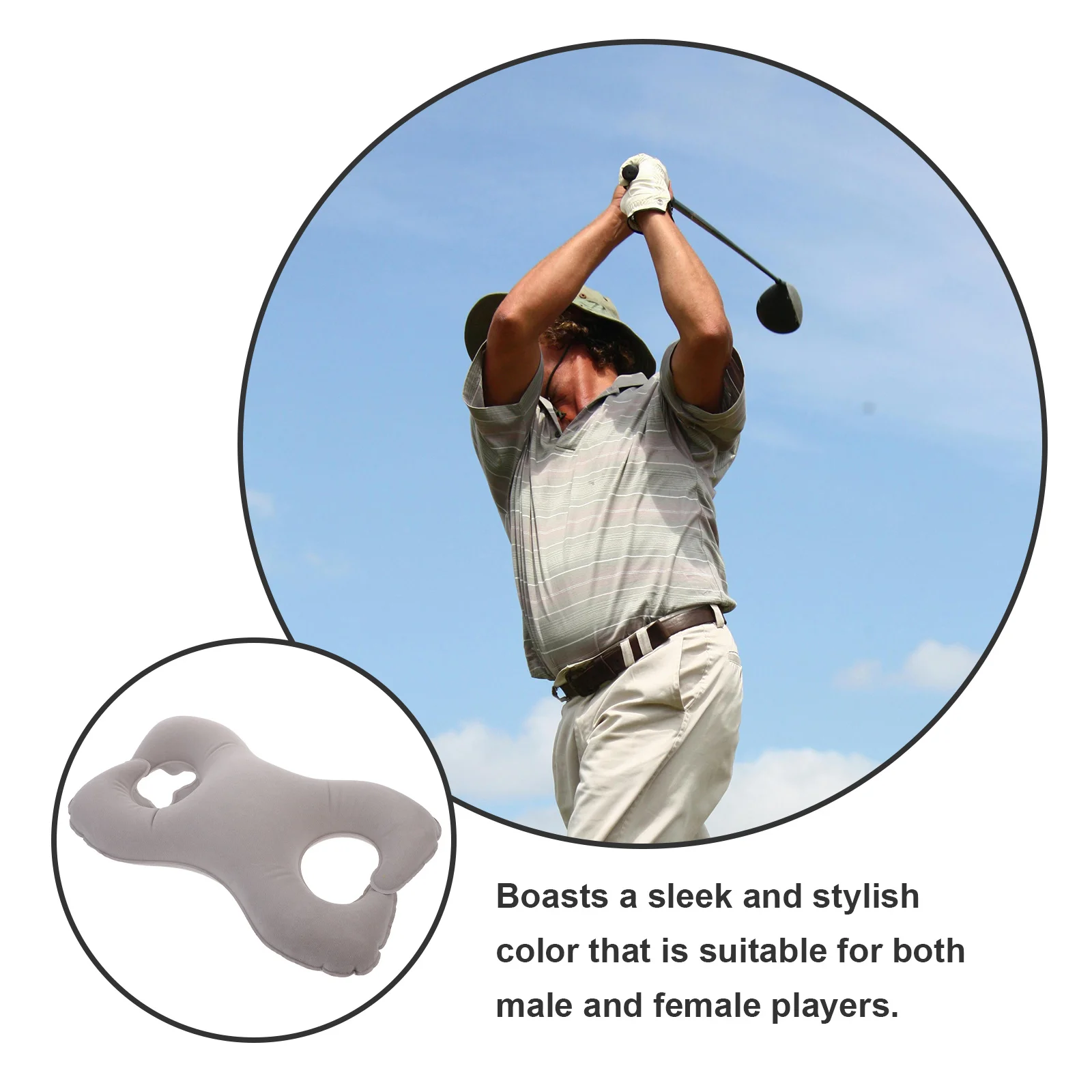 

Golf Swing Training Aid with Posture Correct Ring Enhances Arm Motion Control Lightweight Portable Practice Tool for Male Female