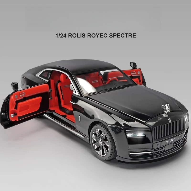 

1:24 Rolls Royce Spectre Alloy Die Cast Toy Car Model Sound And Light Pull Back Children's Toy Collectibles Birthday Gift