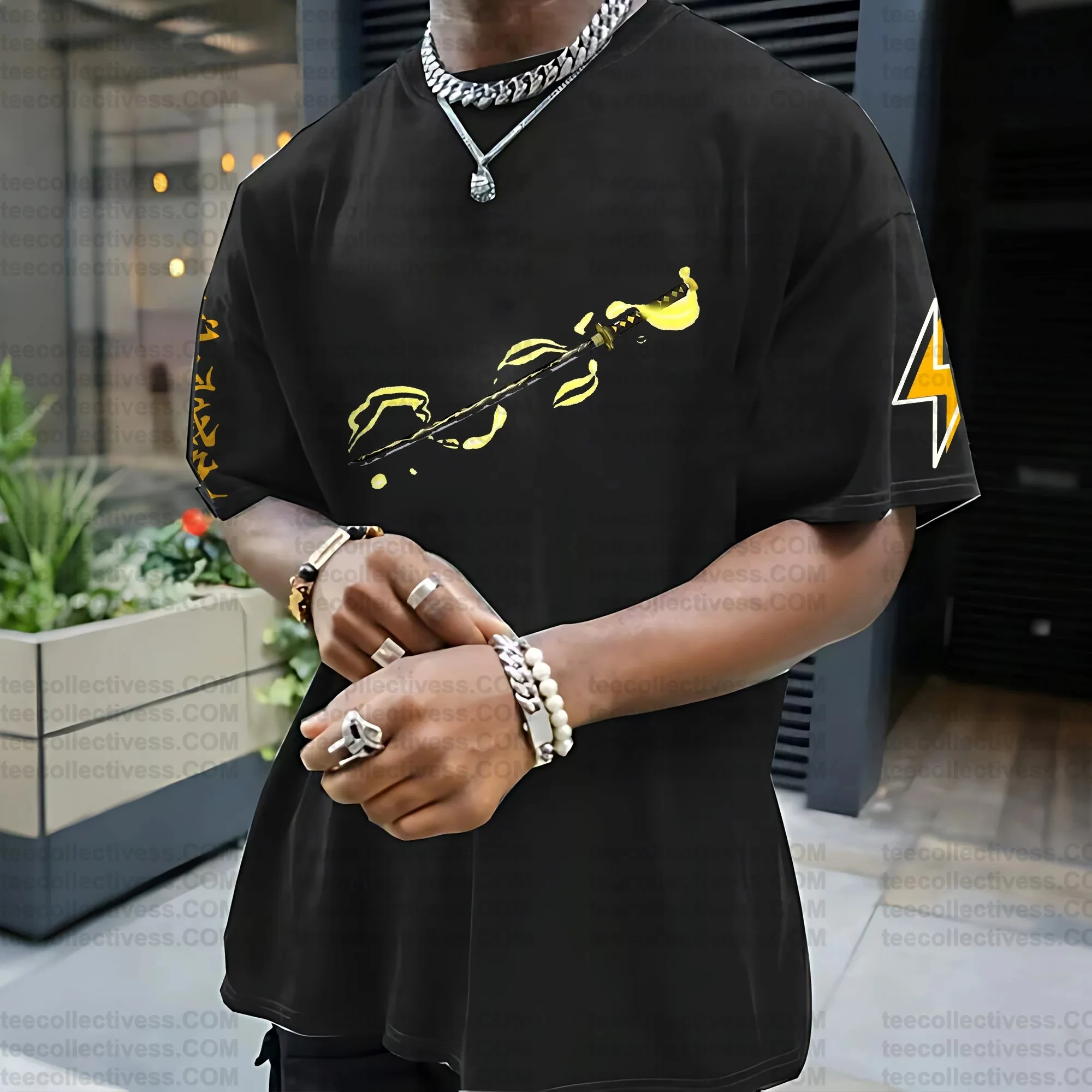 كيميتسو نو يابا تي شيرت الرجال القطن قصير الأكمام بلايز 2025 الصيف أنيمي الجرافيك تيز قاعدة سوداء كيوجورو رينجوكو لهب هاشيرا #2