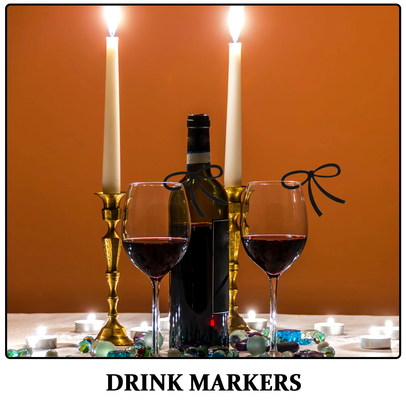 مجموعة علامات زجاجية للنبيذ على شكل فيونكة على شكل فراشة، علامات مشروبات الزفاف الملونة القابلة لإعادة الاستخدام، تحديد تزيين بطاقة مكان الحفلات