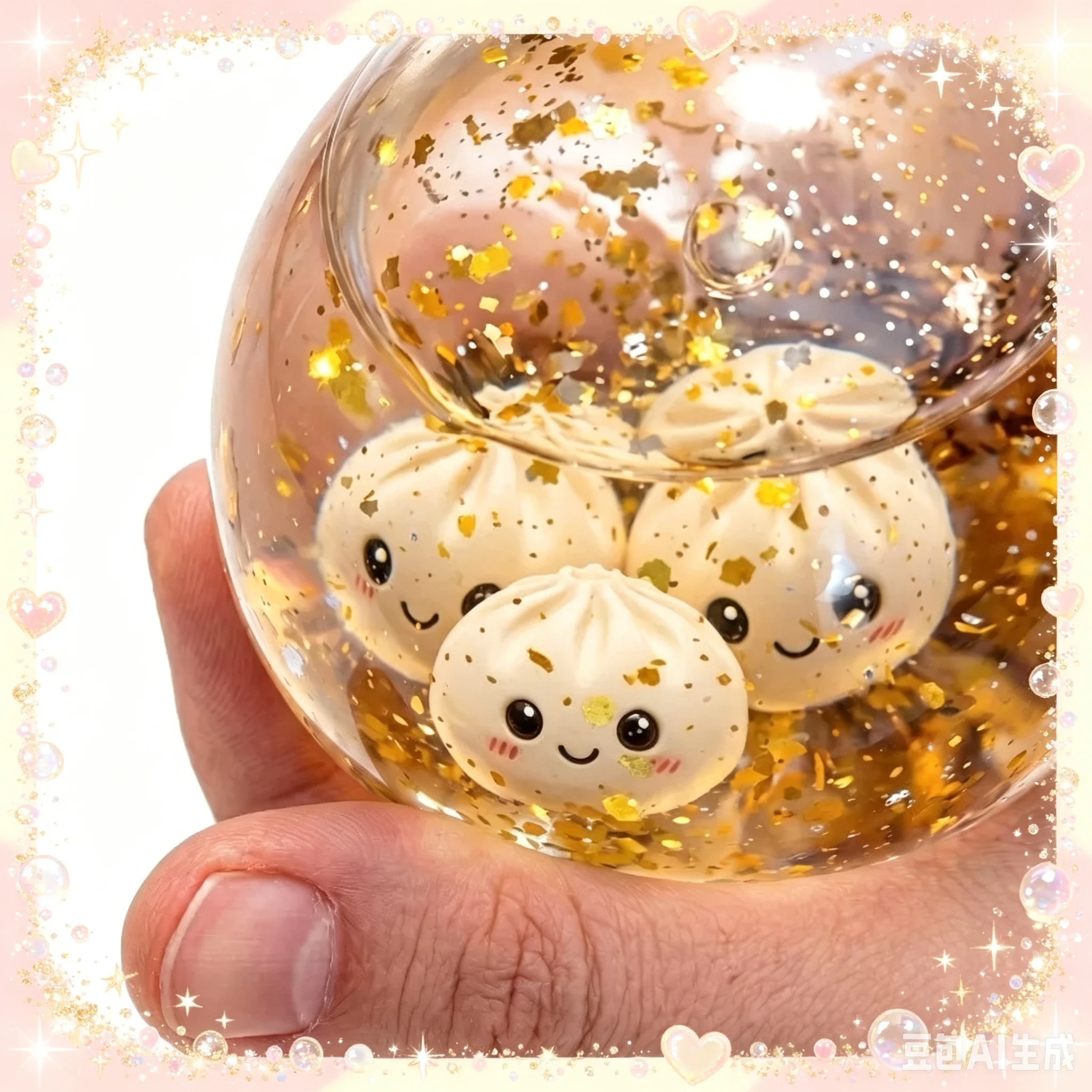 New Glitter Dumpling Colorful Simulation Steamed Bun Decompression Toy for Anxiety Squishes Stress Balls 2026 Viral Fidget Toy