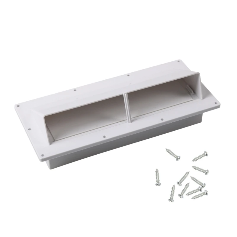 U90C RVs Hood Vent Cover, RVs Stove Vent Cover/RVs Exhaust Vent Cover, White (Include 10 Pcs Screws)