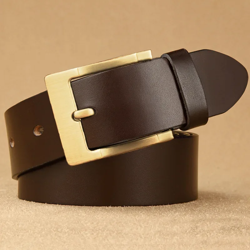 MODX Men Belt Top quality cow genuine leather men's belt cowhide strap for male automatic buckle belts for men alloy buckle belt