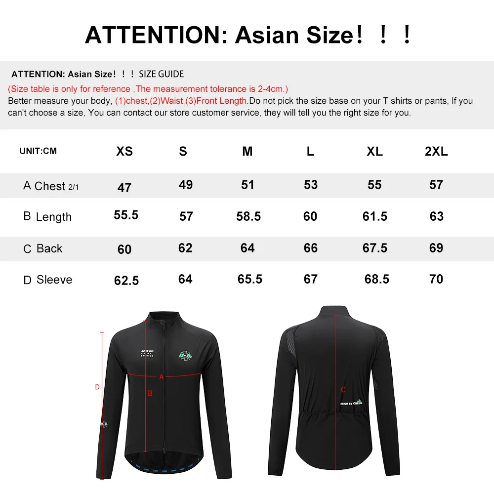 BCBE-ING Radjacke für Herren, leicht, atmungsaktiv, schnelltrocknend, wasserdicht, winddicht, professionelle Fahrradjacke, schmal geschnitten, kurzes Design. – Detail 1