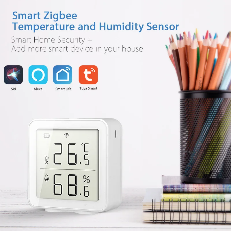 ZK20 WiFi Temperature and Humidity Sensor Indoor Hygrometer Thermometer Detector Smart Life, Remote Control, Support Alexa