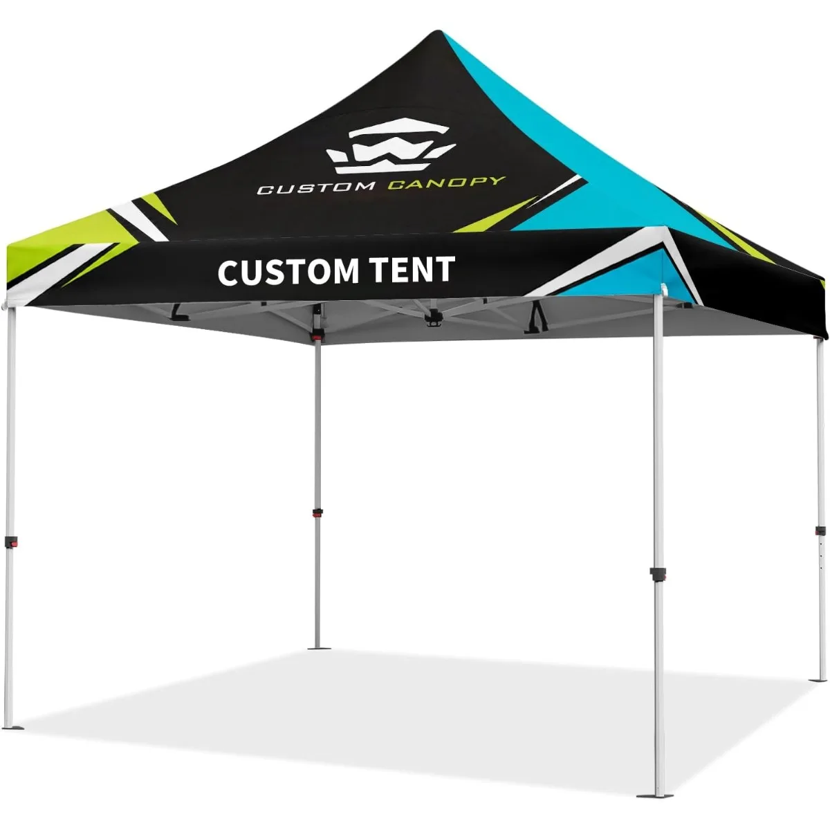 Custom 10x10 Canopy Tent with Logo Personalized Pop Up Tent for Trade Shows Outdoor Events Business Advertising