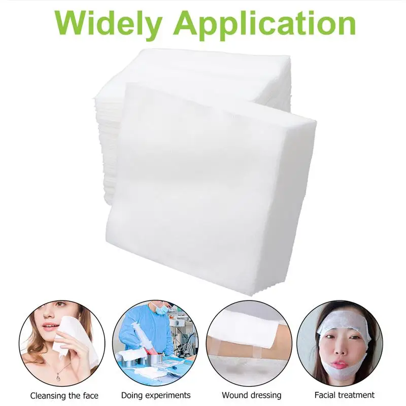 100pcs Non Woven Gauze Sterile Sponge Skin Wound Care Gauze First Aid Supplies Makeup Cotton Pads Facial Cleaning Sponge