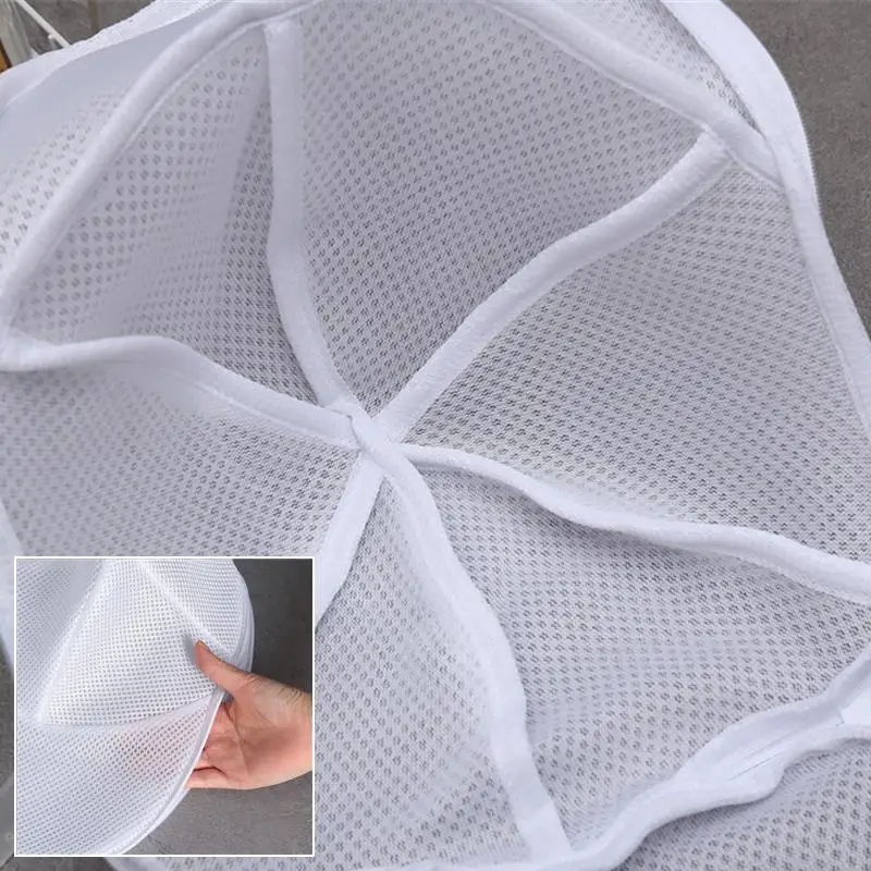 1/2PCS Hat Wash Protector Baseball Cap Cleaner Laundry Bag Wash Hat Bag Washing Machine Mesh Bag Household Cleaning Supplies