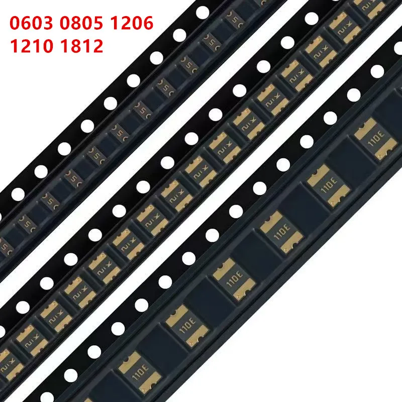 50pcs/lot 0603 0805 1206 1210 1812 Fuse SMD Patch PTC Resettable Fuse 0.05A 0.1A 0.2A 0.35A 0.5A 0.75A 1A 2A 2.6A 3A 6V 9V 15V