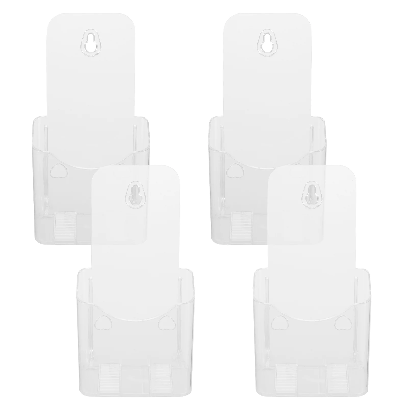 4 Pcs Acrylic Brochure Holder Clear Stands Booklet Rack for Business Cards Display