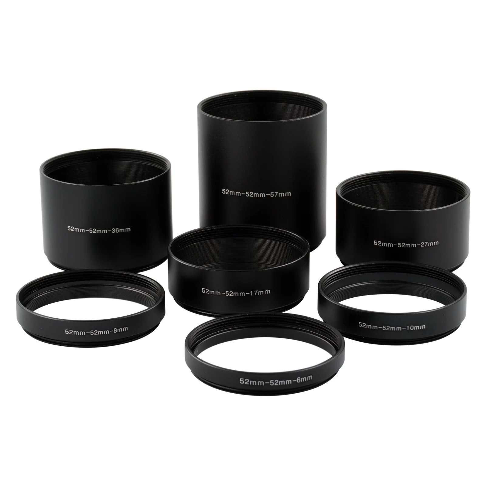 アルミニウム M52-M52 52mm x 1mm ネジ式延長チューブアダプターリング