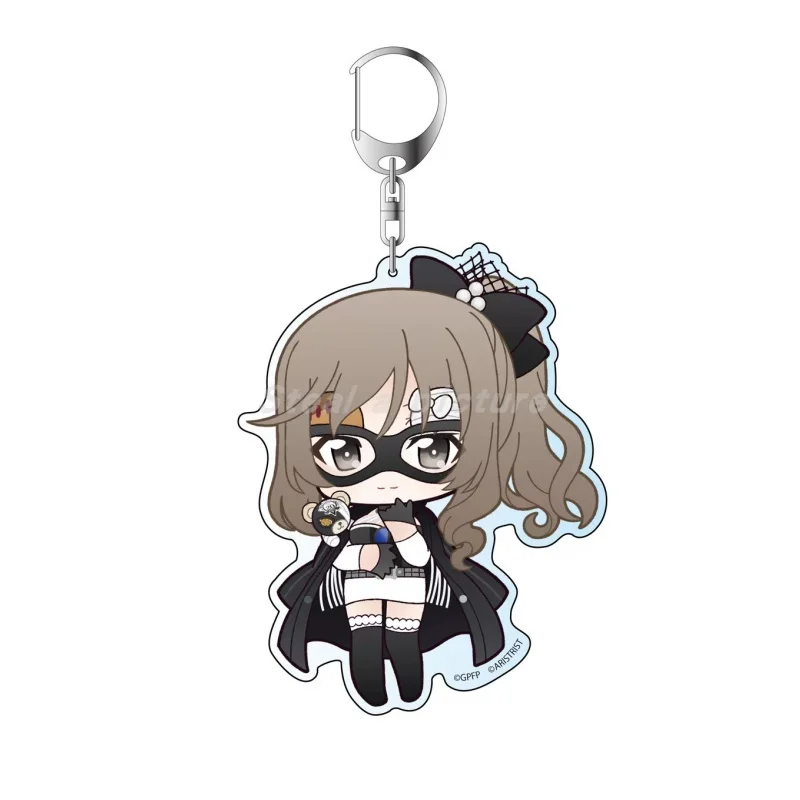 Anime Girls und Panzer das Finale Miho Nishizumi Black Cloak Ver Q-Style Acrylic Pendant Keychains Bag Decorations