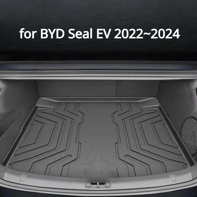 Para BYD Seal EV 2023-2024, revestimiento de maletero a medida, bandeja, maletero trasero de coche, estera de carga, hoja, alfombra, Protector de barro, impermeable