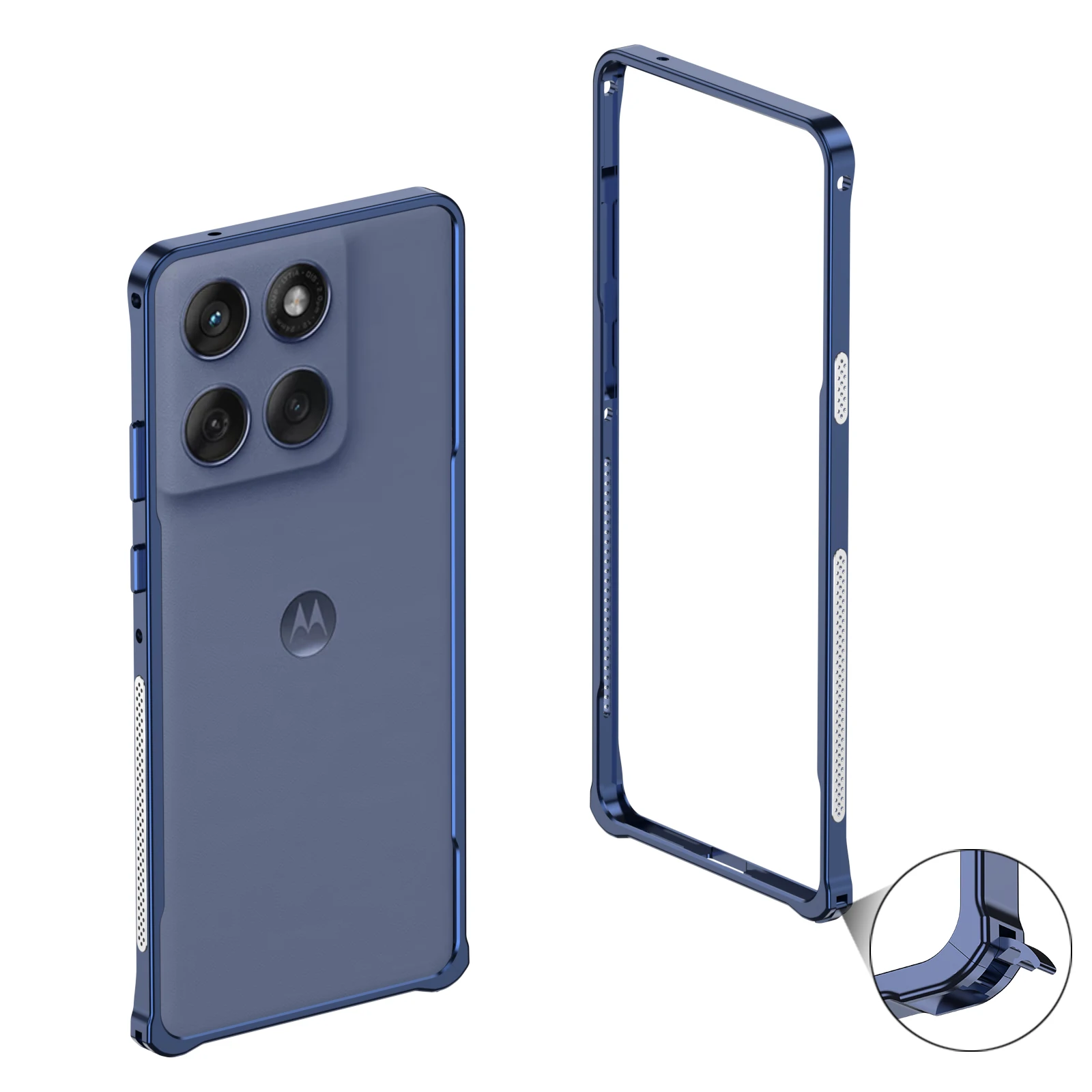 Etui na Motorola Edge60 60S 60 Fusion, prosta ramka ze stopu aluminium, przyjazna dla skóry, odporna na upadki obudowa na MOTO Edge 60 S Fusion