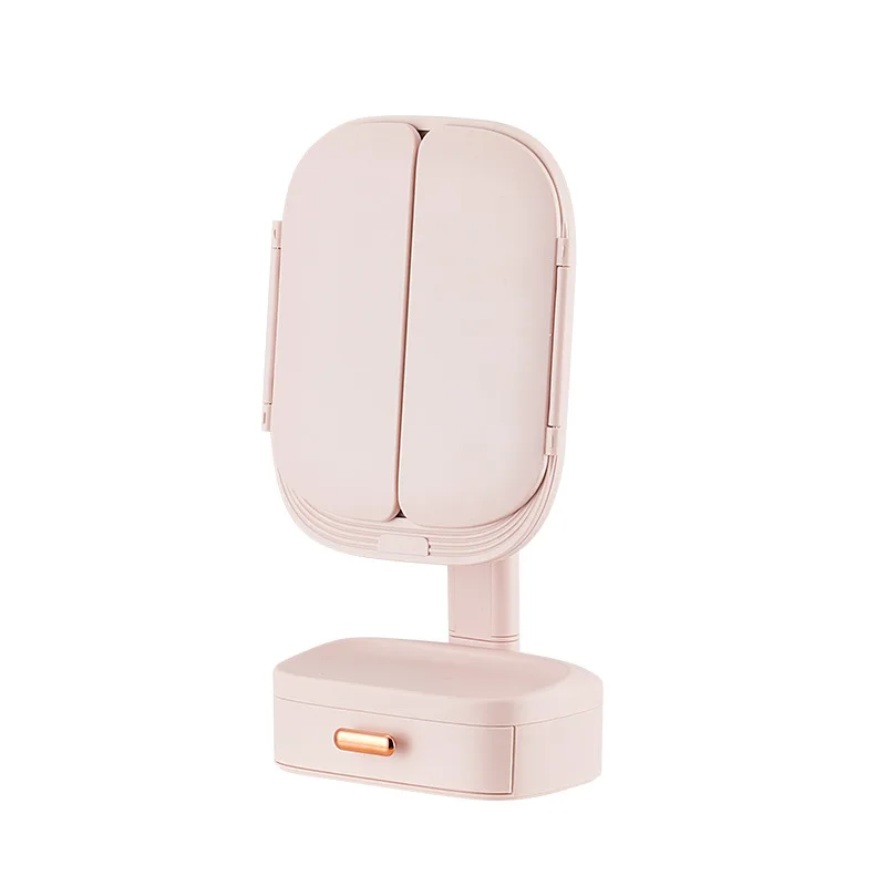 

Настольное зеркало для макияжа со светодиодной подсветкой, вращающееся многофункциональное зеркало для спальни