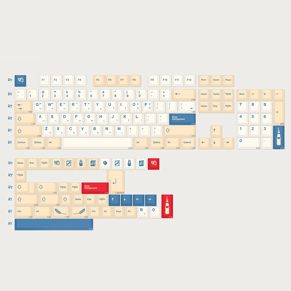 KBDiy GMK นมถั่วเหลือง Keycap PBT XDA เชอร์รี่ OEM MDA ISO ญี่ปุ่นเกาหลี Keycaps Clone GMK สำหรับ Custom DIY Mechanical ชุดแป้นพิมพ์