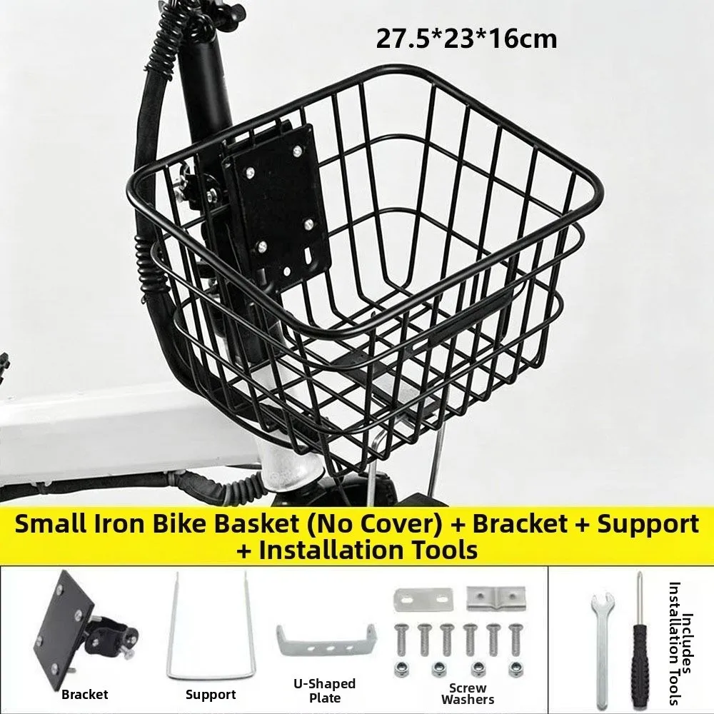 Large Capacity Folding Electric Vehicle Bag Bracket Type Dustproof Waterproof Mountain Bike Basket With Inner Liner Black view 2