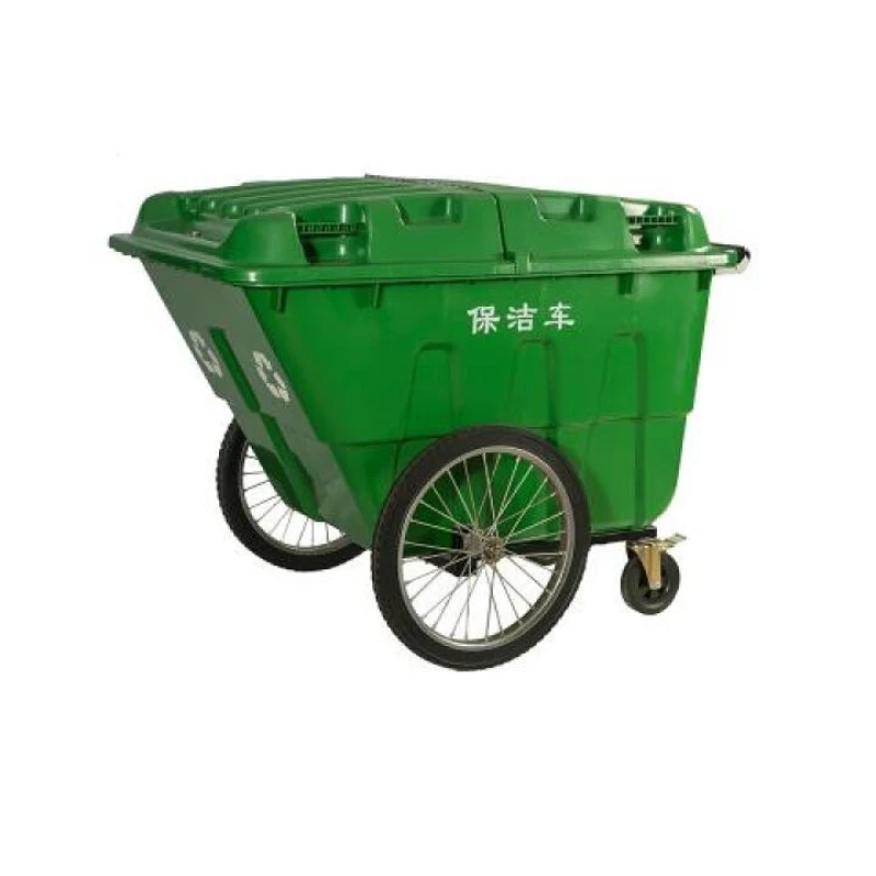 

Hand-pushed garbage sanitation truck outdoor cleaning community property 400L plastic pull-type stainless steel and recycling
