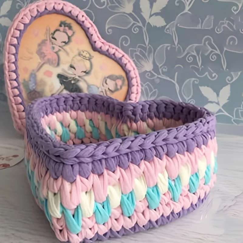 3pcs Heart-Shaped Crochet Basket Base Plate,DIY Heart-Shaped Blank Wooden Board  Embroidery Hoop Embroidery Frame Hole Plate - view 4