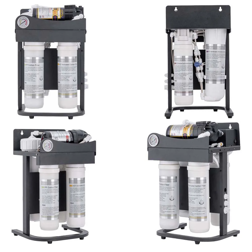1000GPD Tankless Household Electric Reverse Osmosis Water Filter System with Self-Cleaning 4-Stage Filtration Quick Connect