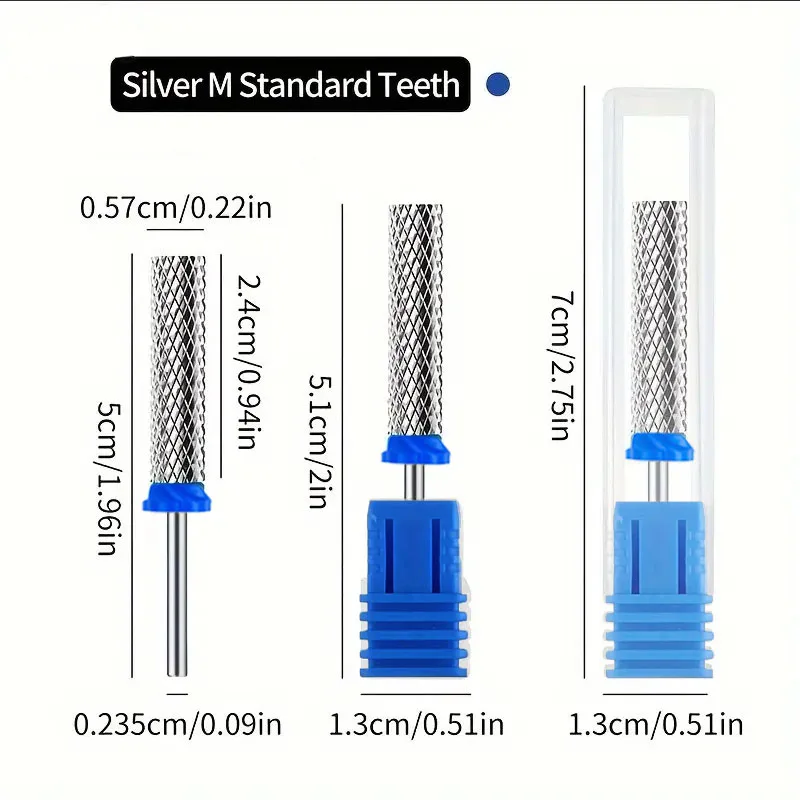 5 In 1 Extra Long Tungsten Carbide Nail Drill Bits Safety Nail Salon Accessories Efficient Removal Of Gel Polish Acrylic Nails