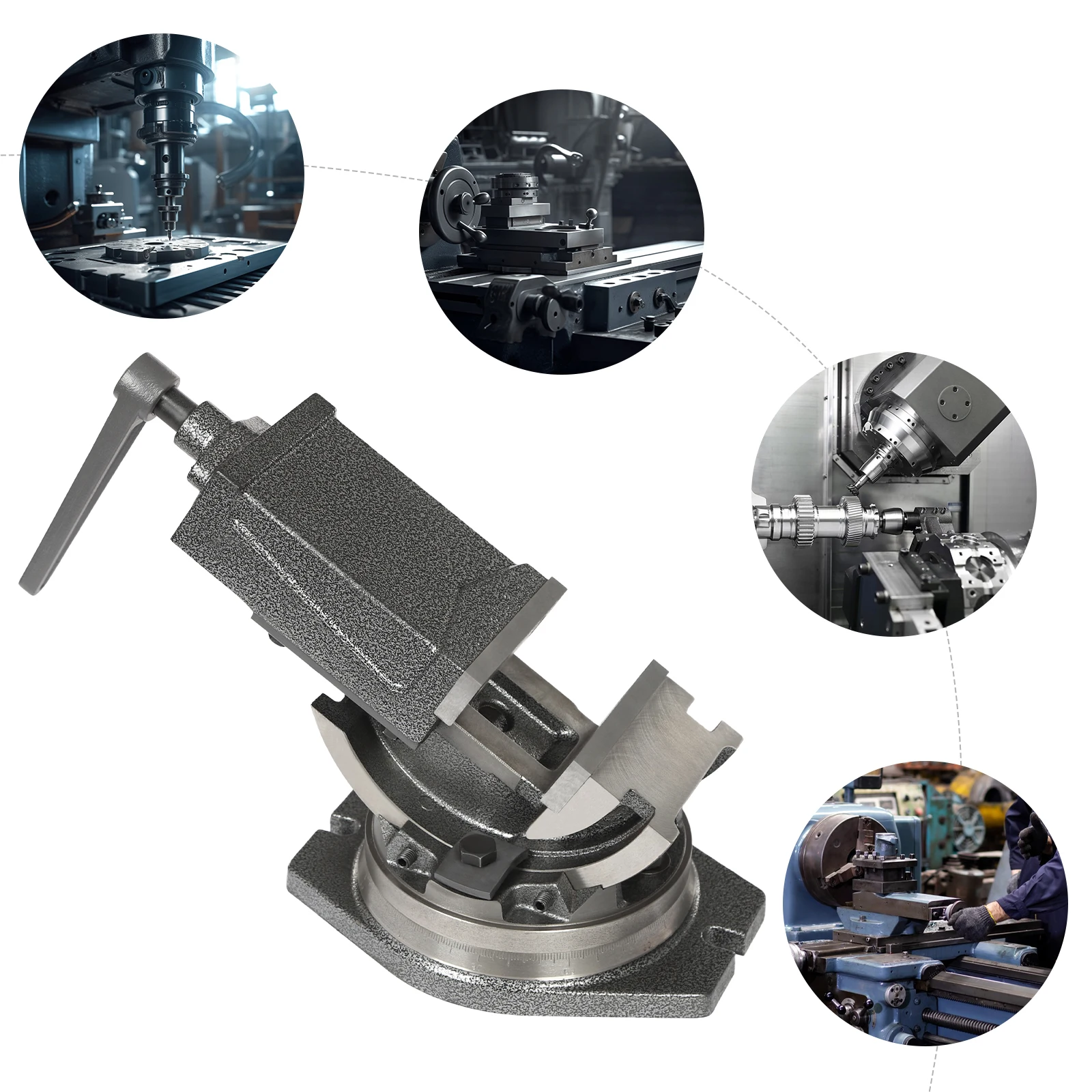 Picture 3: NEW Manual Table Vice,360°Rotatable,0-90°Standard Scale, Max. Opening Size 3.15inch, Machine Vice for Grinders, Milling Machines