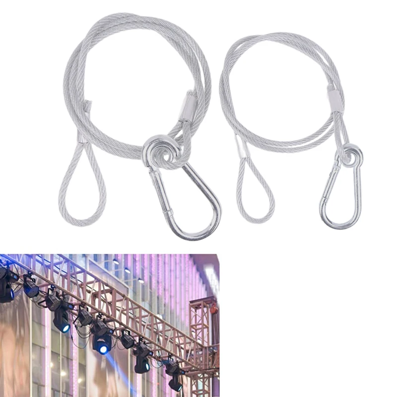 Safety Rope 70-100cm Heavy Duty Stainless Steel Stage Light Safety Rope Cable/Safe Wire High Steel Lock Wire Safe Rope