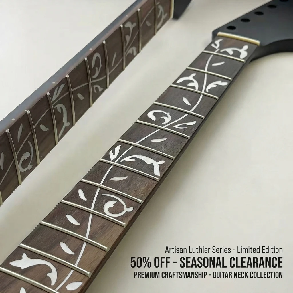 High Quality ST Style Guitar Neck 22 Fret Tree of Life Fingerboard Black Electric Guitar Replacement Part for Guitar - view 6