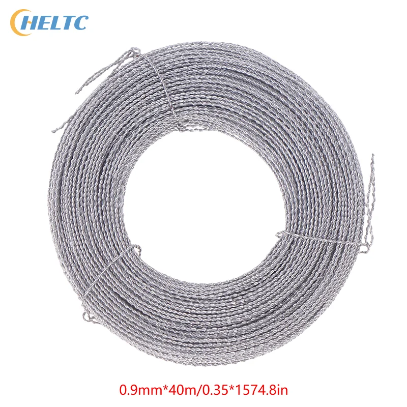 Rollo de 40cm/1574,8 pulgadas, medidor eléctrico, juego de hebilla de sellado de plomo, alambre de sellado de hilo de hierro ampliamente utilizado, accesorios de dos partes