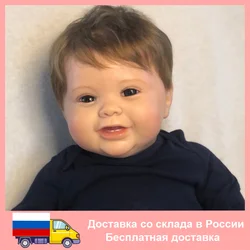 60 CM 3D-Paint Skin Silicone Reborn Baby Boy Doll For Girl Realistic Toddler Art Bebe With Vascular Vein Play House Gift