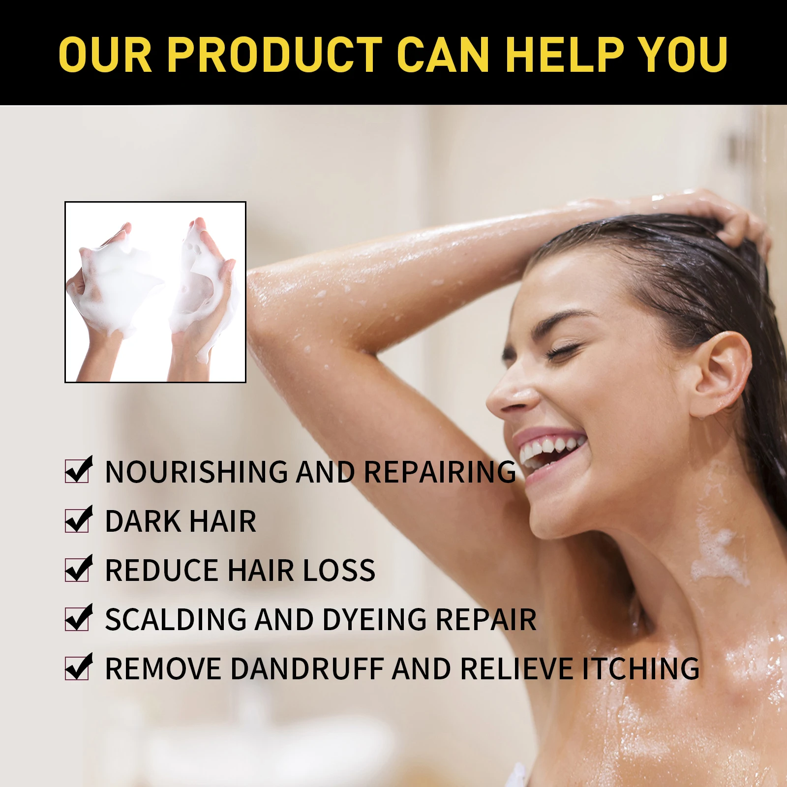 Natural Herbal Hair Dye Shampo - Hair Care Herbal Products ulasan dan harga