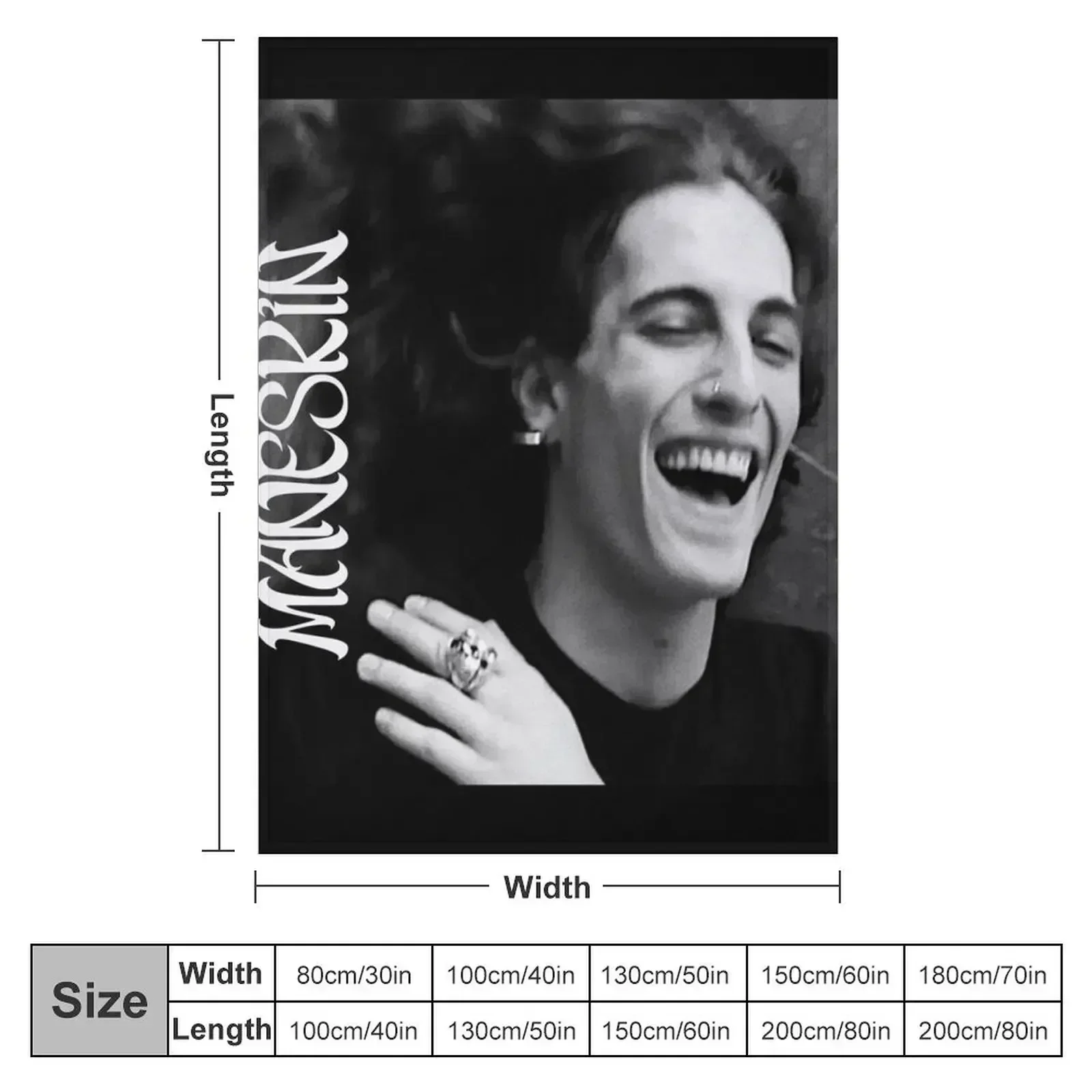 Damiano David Maneskin Throw Blanket manga Baby Decorative Throw Hair Plush Flannel Blankets