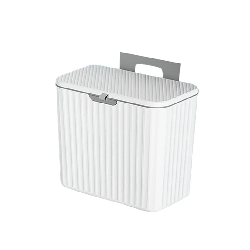 سلة المهملات الحائط سلة المهملات المطبخ سعة كبيرة علب القمامة المطبخ مع غطاء سلة المهملات المعلقة لخزانة الحمام 7L