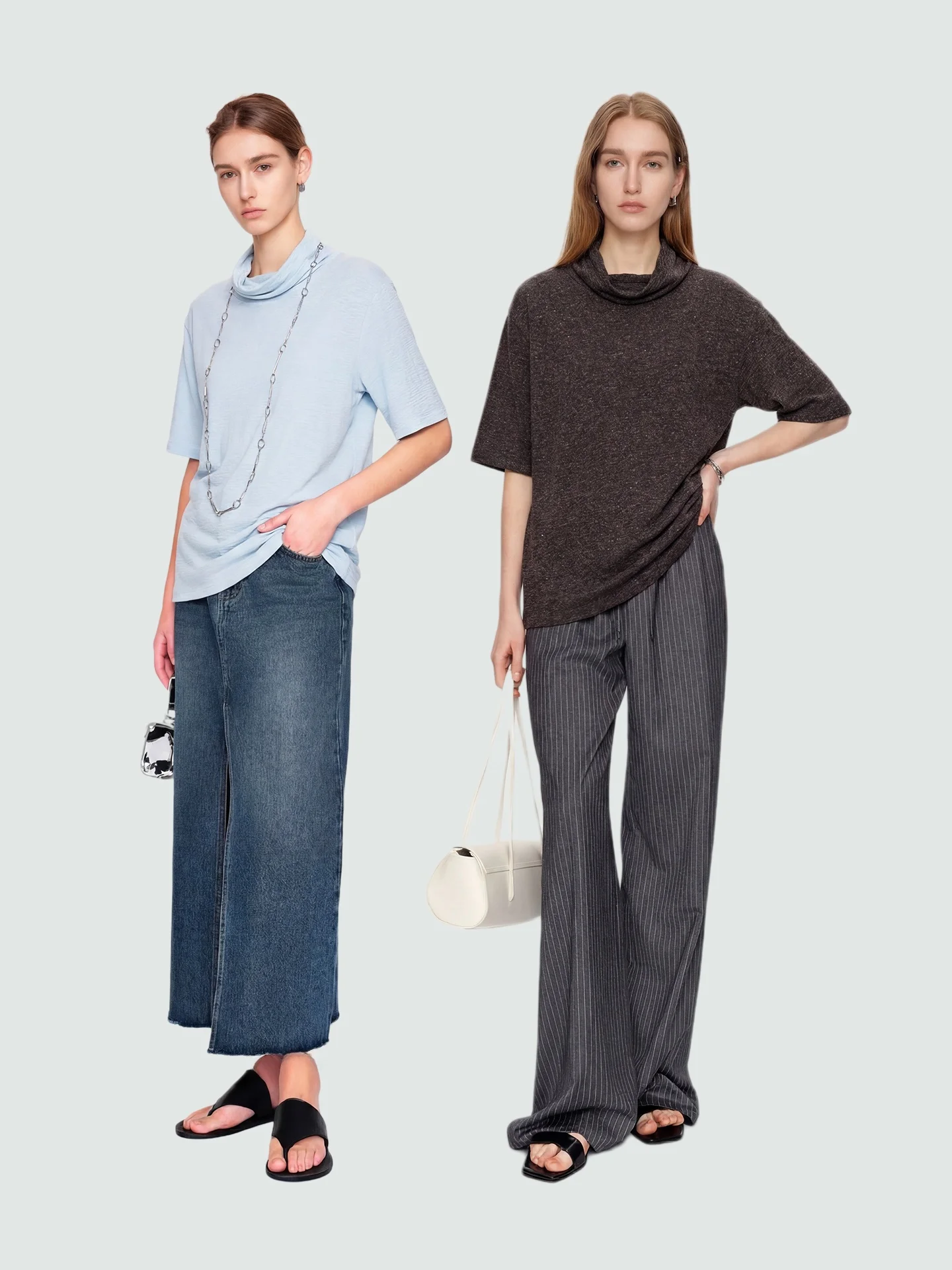 

SueM Textured Floral Linen Knot Collar ort Sve T-irt Women's Loose Fit Casual Sle Spring New Arrival Slimming Effect