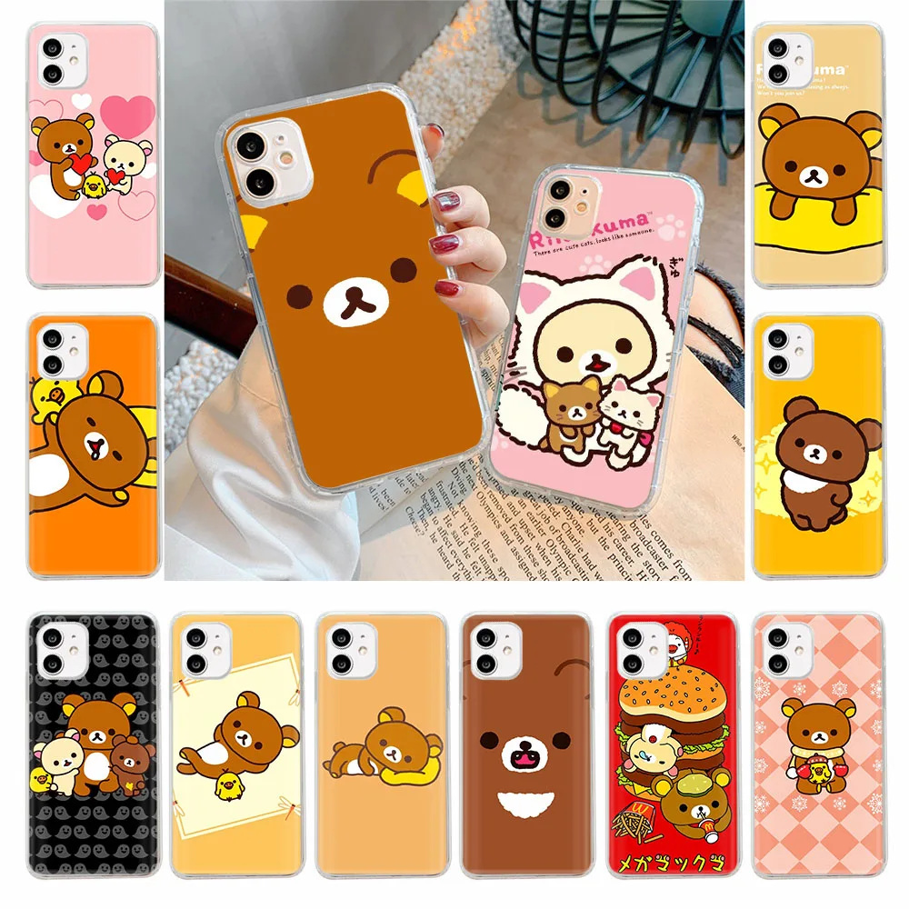 ZY32 Rilakuma Clear Case for LG K9 K10 K11 K12 Prime K22 Max K40 K40S K41S K50 K50S K51S Plus