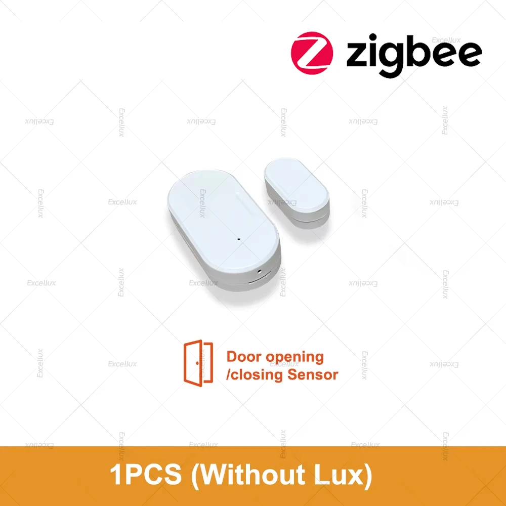 2-in-1 Zigbee Tür-Fenster-Sensor mit Lux-Licht/Vibrationssensor Home Security Alarm Türdetektor Unterstützung Home Assistant Z2M