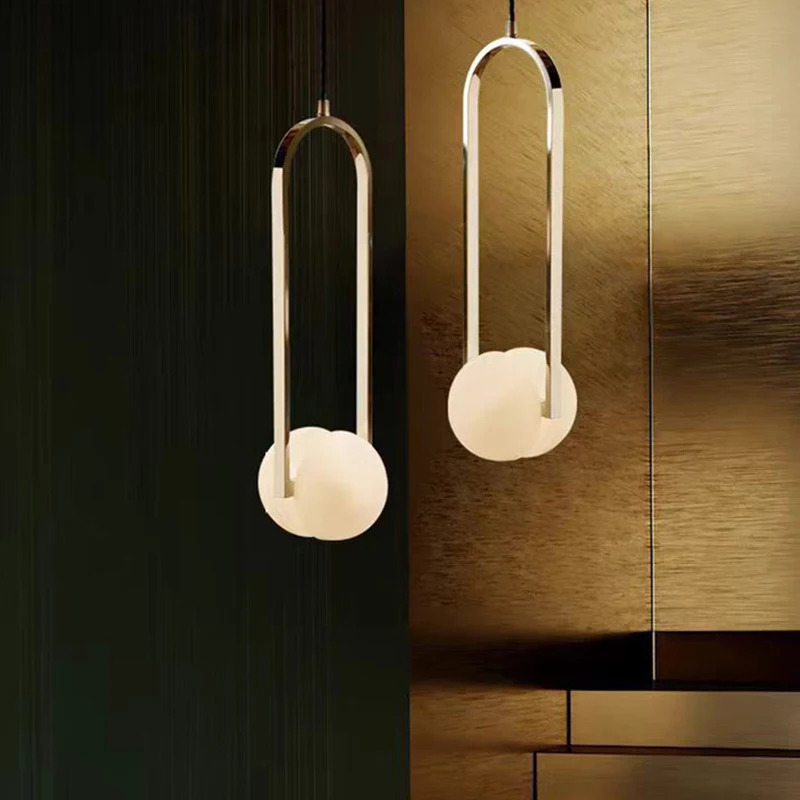 

2025 Modern Creative Iron Glass Decorative LED Golden Chandelier Bedroom Study Dining Room Bar Counter Lighting Fixtures Dropshi