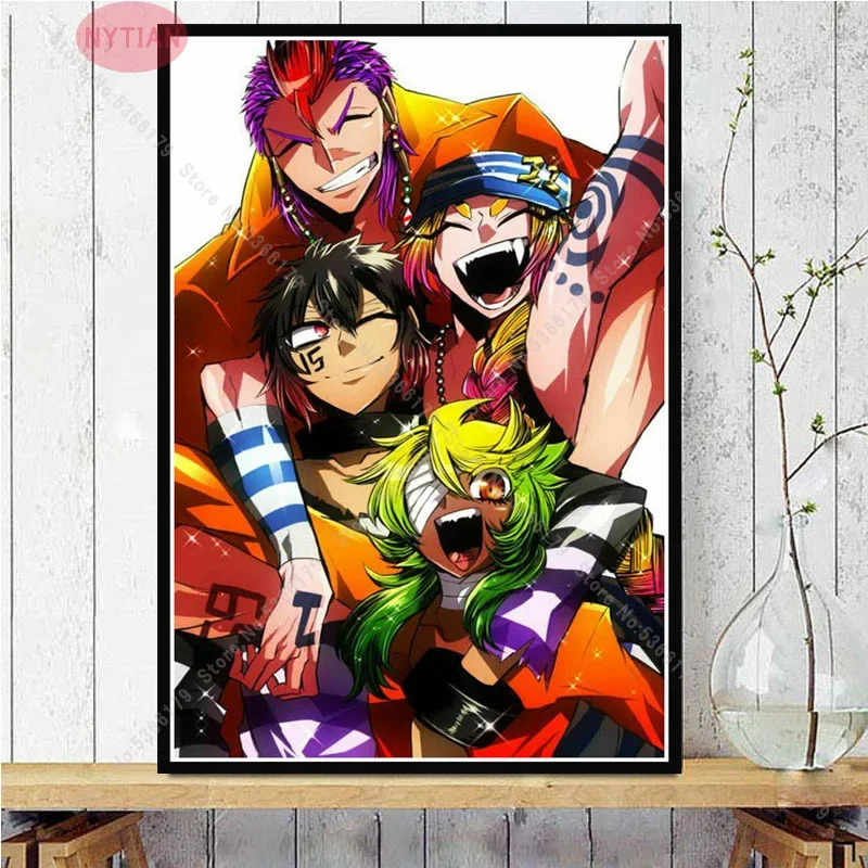 NT791 Character Japan Anime Detention House Nanbaka Jyugo Painting Poster Prints Wall Art Canvas Picture Living Home Room Decor