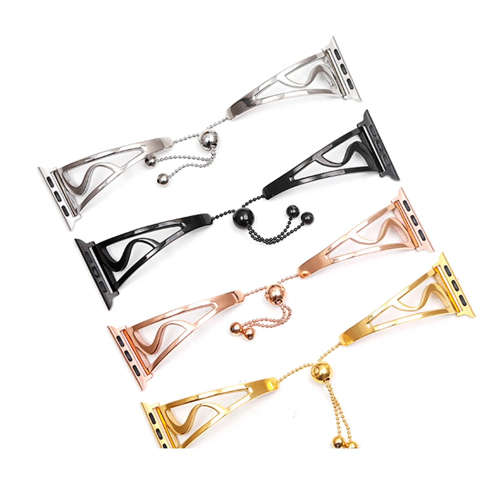 فولاذ مقاوم للصدأ للساعة ، سوار ساعة معدني ، لسوار iWatch من السلسلة 9 ، 8 ، 7 ، SE ، Ultra 2 ، 44 ، 40 ، 45 ، حزام ، 41 Apple ، 49 ، 38 أو