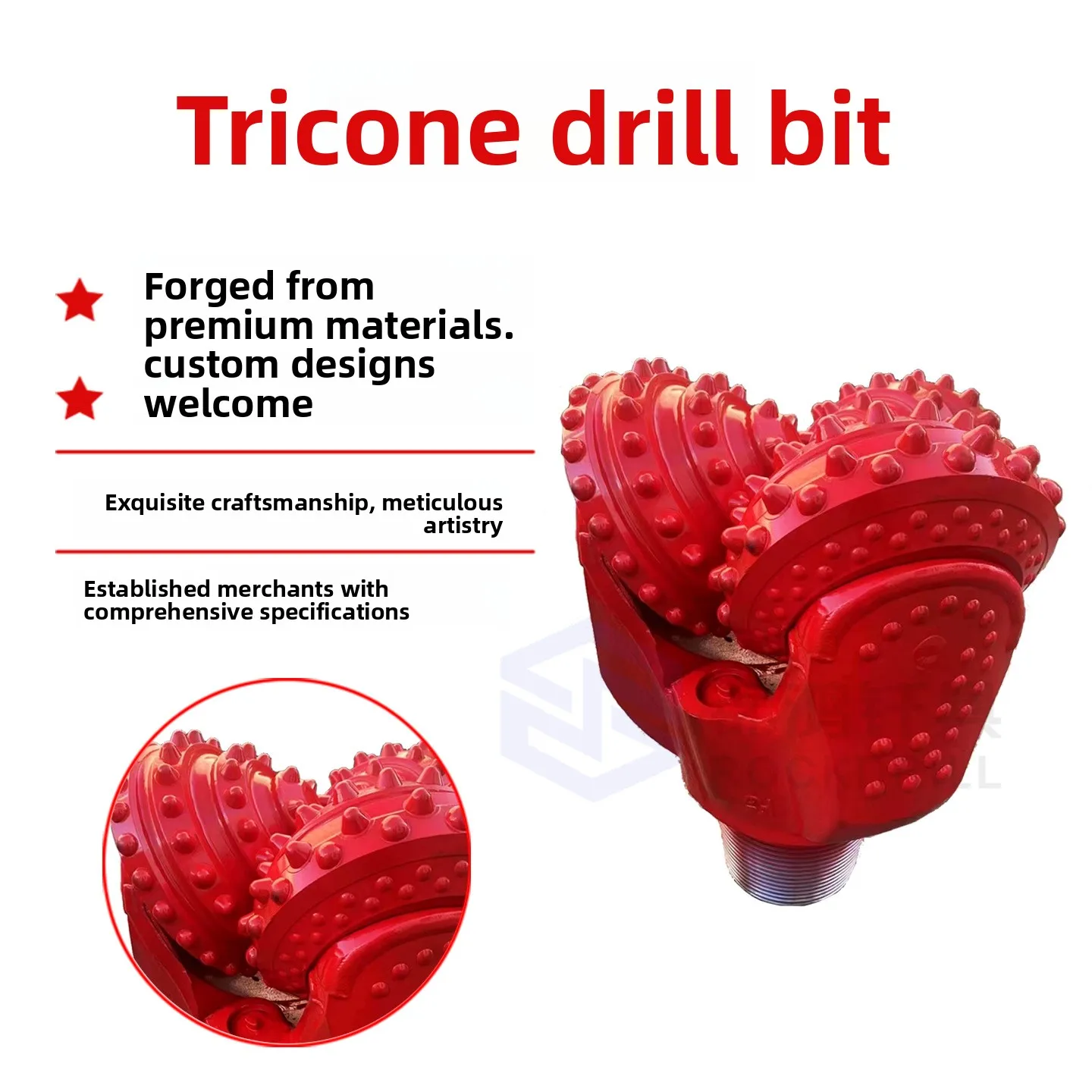 Roller-cone Carbide Core Geological Drill Bit Three-cone Tooth-inserted Design Well Drilling Mining Drilling Tool China 3-Month