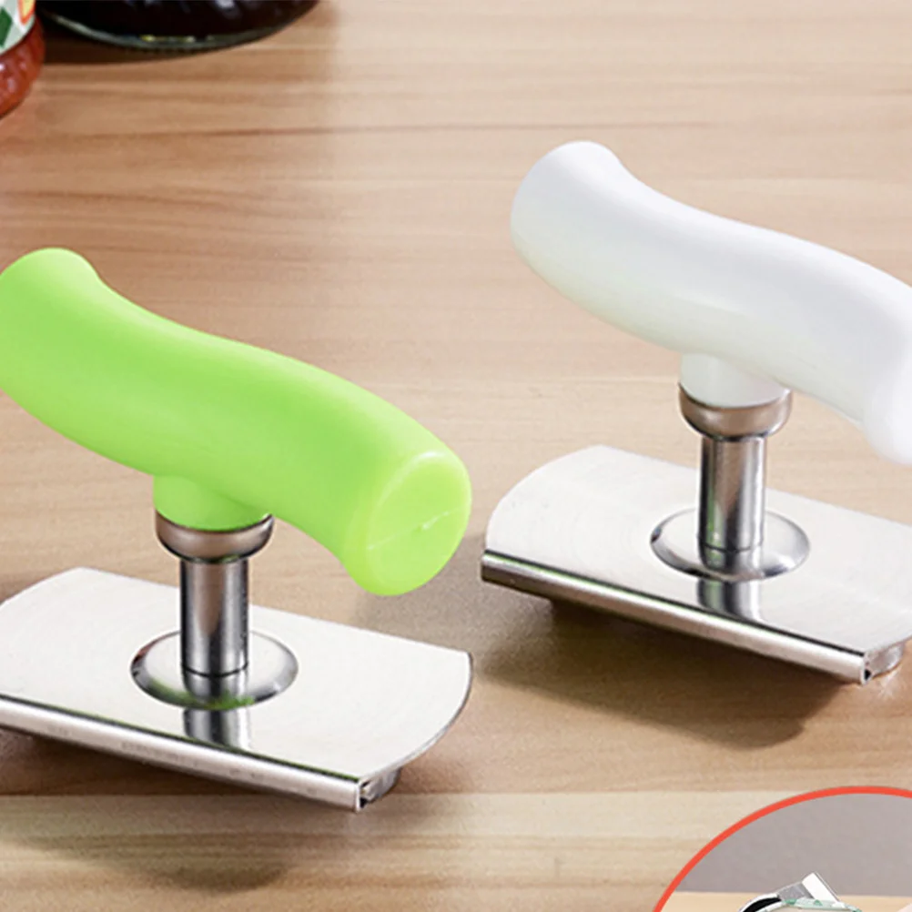 2 قطعة غطاء جرة الفولاذ المقاوم للصدأ المضادة للانزلاق فتاحة الزجاجات للمطبخ استخدام واسعة الفم ميسون جرة الزجاج يمكن فتاحة أداة #6