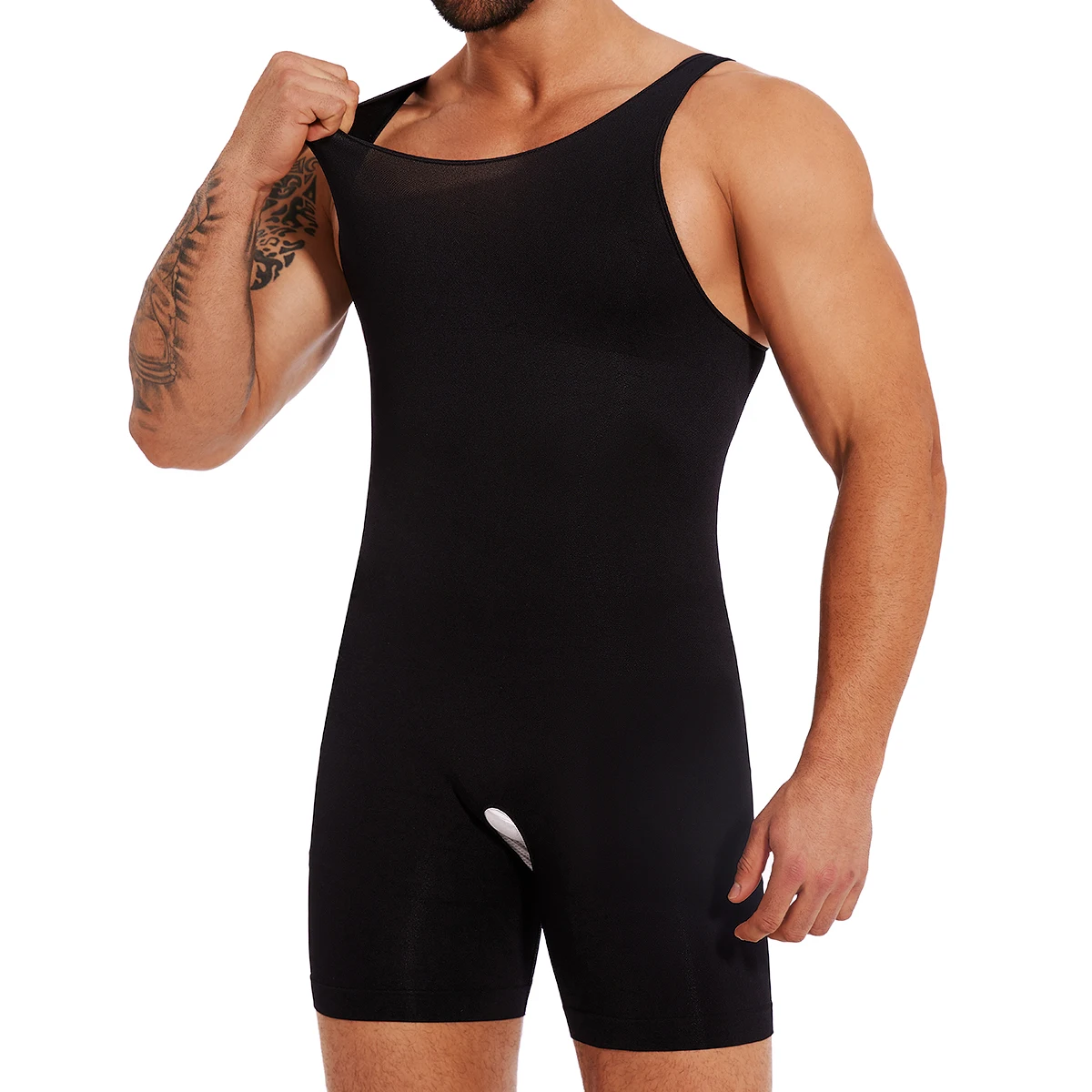 Mens Sleeveless Full Body Shaper Underwear Slimming Compression Bodysuit Shapewear Tummy Control Male Corset Fajas Para Hombres